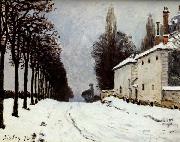 Snow on the Road,Louveciennes, Alfred Sisley